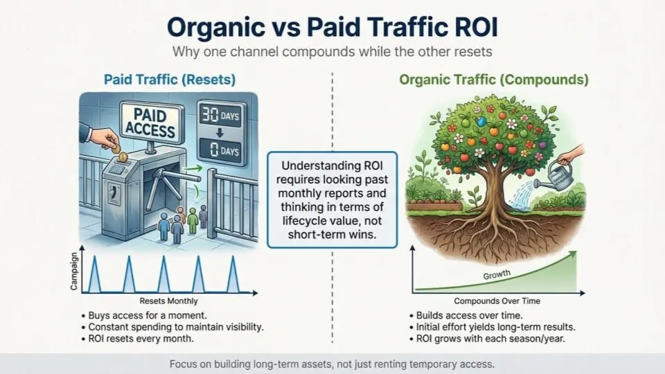 Organic vs Paid Traffic ROI